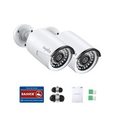 5MP PoE IP for PoE NVR, 2Pcs Outdoor Weatherproof Cameras with Smart IR LEDs,...