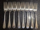 Wallace Sterling Silver Dessert or Salad Forks Set of 8 M or W 6 1/4” 269 Grams