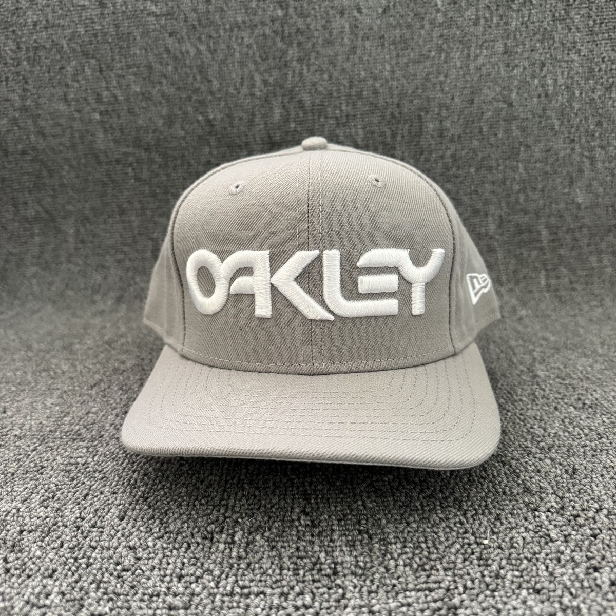 Oakley New Era Snapback Hat Gray White Logo Cap