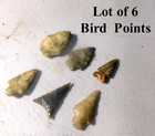 Lot of 6 Arrowheads Bird Points Native American Butker County Ohio A-29 — photo 1