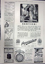 Original Old Vintage Print 1923 Harrods Furniture Vickery Watches Aquascutum