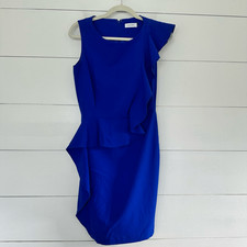 Calvin Klein Women’s 4 Royal Blue Royal Career Wear Dress Office Core Dressy