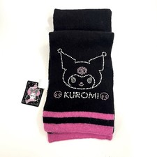 2008 Sanrio Kuromi Adult Knit Scarf Black Rhinestone NOS