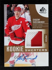 2017 SP Game Used Inked Rookie Sweaters 15/49 Evgeny Svechnikov Patch Auto 0g4