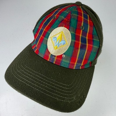 Webelos Hat Boys Green Plaid M/L Boy Scouts of America Polyester Stretch Fit