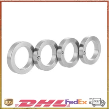 4Pc Stainless Steel Outdoor Rotatable Folding Ring Color Silver Hiking Men＆Women