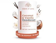 Tree of Life Beauty Coconut and Vanilla Aluminum Free Deodorant for Women