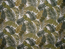 Cotton Fabric 3 Metres Jungle Leaves Green Curtain Cushion Upholstery