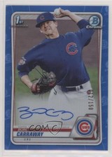 2020 Bowman Draft Chrome Picks Blue Refractor 12/150 Burl Carraway Auto 02ia