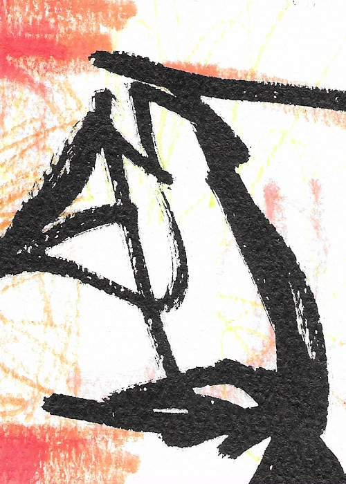 ACEO ATC CARD "Abstract 41" REASOR OOAK Original Abstract Painting 2.5x3.5