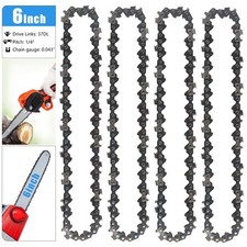 4Pcs 6" Chain Saw Chain For 6 inch Mini Electric Chainsaw Hand Held Wood Cutter.