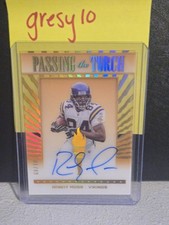 Randy Moss On Card Auto 2022 Panini Clearly Donruss /49 Vikings Raiders Patriots