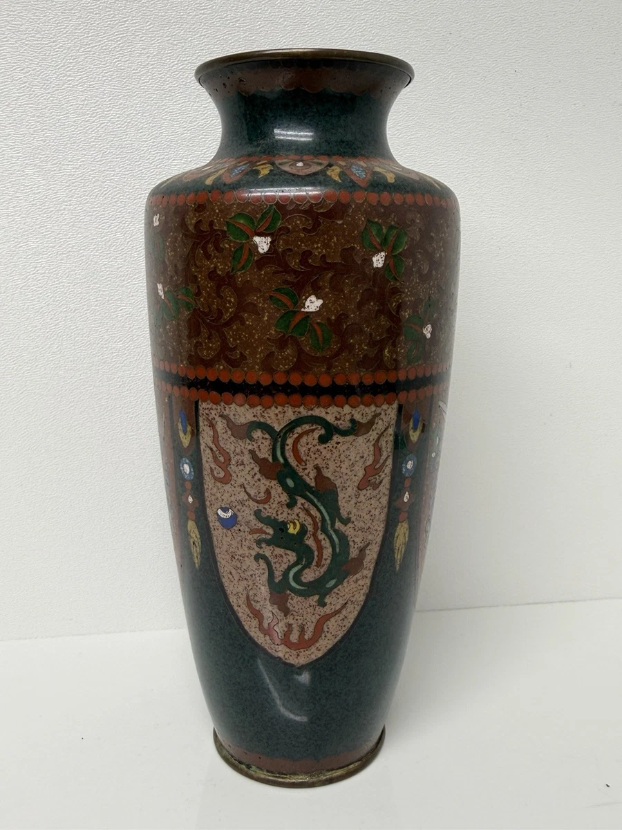 景泰蓝古董原始1850-1899 年日本花瓶| eBay