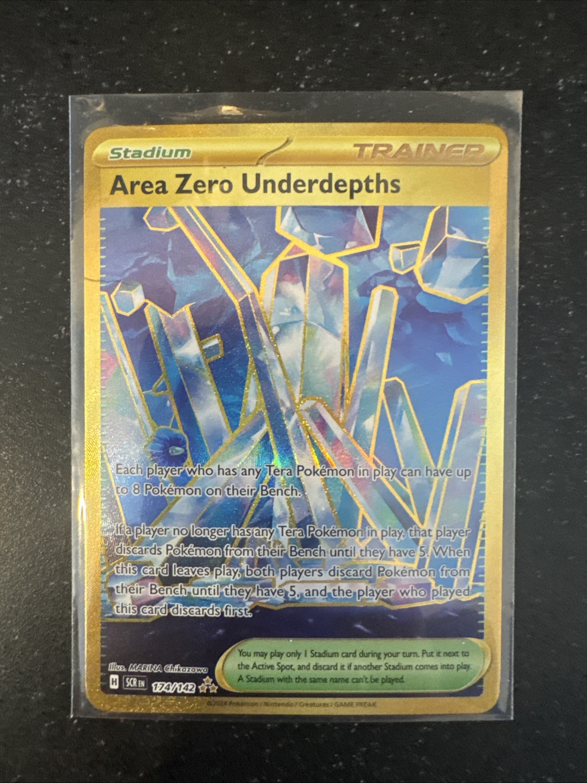 Area Zero Underdepths 174/142 Sv07: Stellar Crown Hyper Rare Gold Holo Card