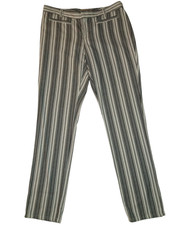 Banana Republic Pants Ryan Fit Skinny Navy Striped Women's Sz 2 White Navy Blue