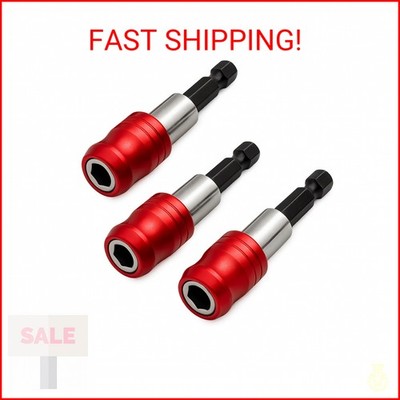 Saipe 3pcs 1/4  Hex Shank Magnetic Screwdriver Bits Holder Quick Release Drill B