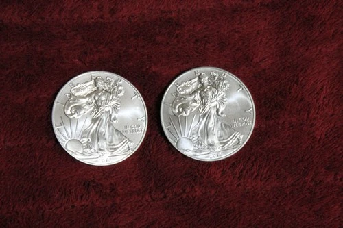 2012 American Silver Eagles Lot of 2 Uncirculated Beauties