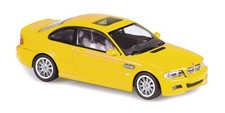 BMW e46 M3 Coupe 2001 yellow diecast model car 940020021 Maxichamps 1:43