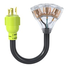 RV 30 Amp to 110 Adapter Generator Power Cord, 3 Prong 30 Amp Adapter Plug to...