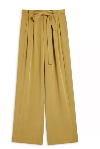 NWT Ted Baker Women Jemila Belted Wide Leg Pants 0 Khaki - Picture 3 of 16