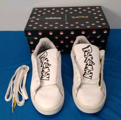 Adidas Advantage Pokemon White Leather Trainer Sneakers