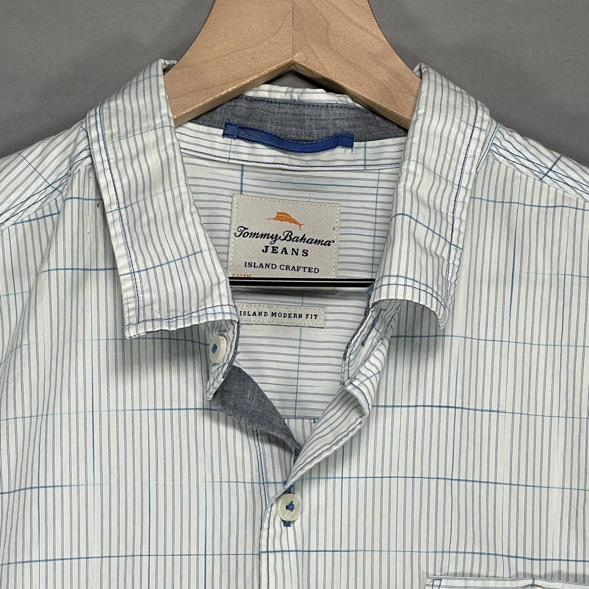 Tommy Bahama Island Modern Fit Mens L Long Sleeve Button Down