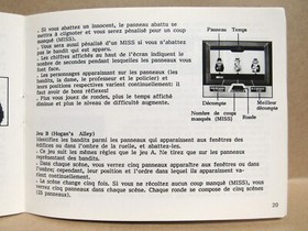 HOGAN'S ALLEY FRENCH /ENG Instruction Manual - no game .... NES Nintendo