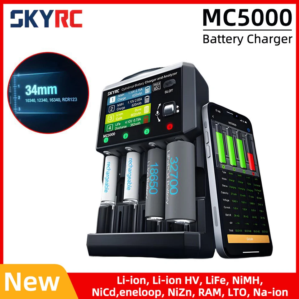 SKYRC MC5000 65W Batterie Ladegerät Für Li-Ion HV Leben NiMH NiCd RAM Na-ionen - Bild 3 von 4