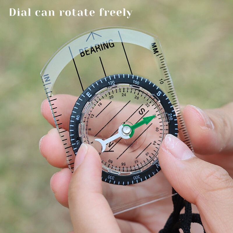 Outdoor Professional Mini Compass Map Scale Ruler Multifunctional ...