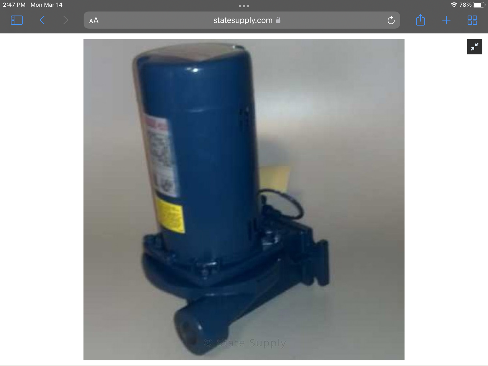 EN180001 Pump & Motor Assembly - 1/3HP 115/230V Replacement For Hoffman Condensate Pumps