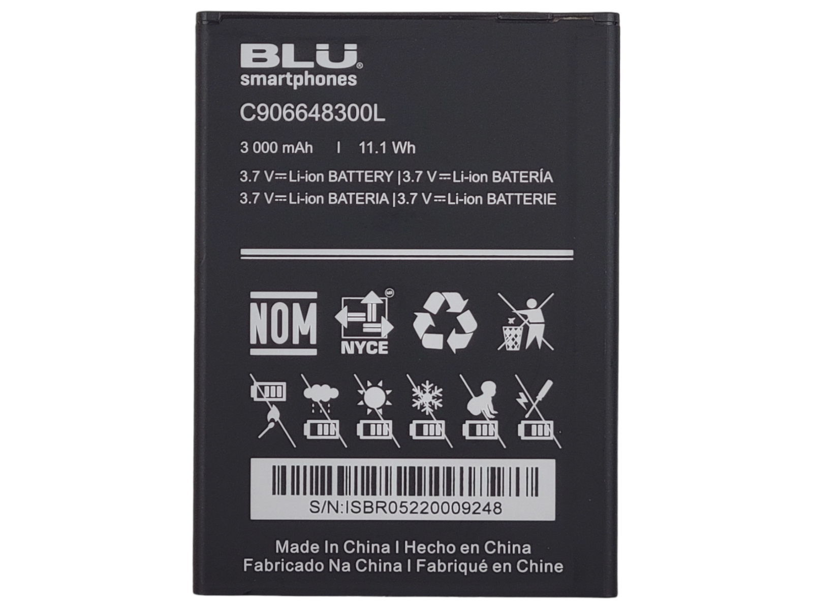 BLU J9L J0090,J0091, J0092ww Original OEM BLU battery C906648300L