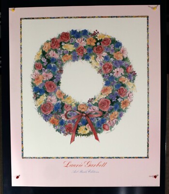 Laurie Garbett -Wreath - Offset Poster -1990 - by Art Beats, USA