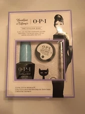 OPI BREAKFAST AT TIFFANY'S THE STYLISH DUO ARTIST GEL COLOR NAIL POLISH KIT 2