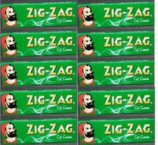10 PACKS Zig Zag Green Rolling Papers Cut Corners Best Price  USA SHIPPED 