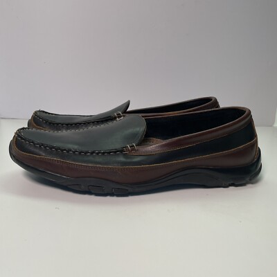 Mens 15 D Allen Edmonds Boulder Black Brown Leather Loafers  display picture 1