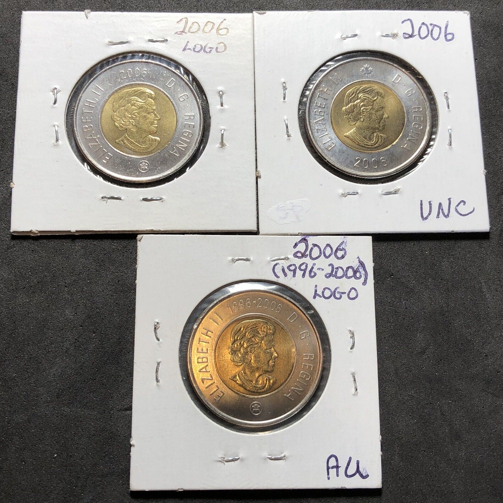 2006 CANADA 2 DOLLARS COINS**3 TYPES**HIGH GRADE**Combine Shipping**L@@K**