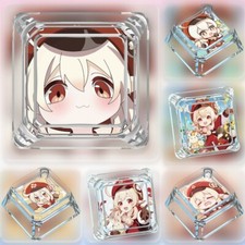 Anime Genshin Impact-Klee Novel Transparent Clear Cute Keycaps for MX Keyboard