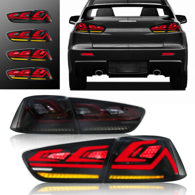 2x Für Mitsubishi Lancer 08-17 Evolution X Geräucherte LED Rücklicht Rückleuchte