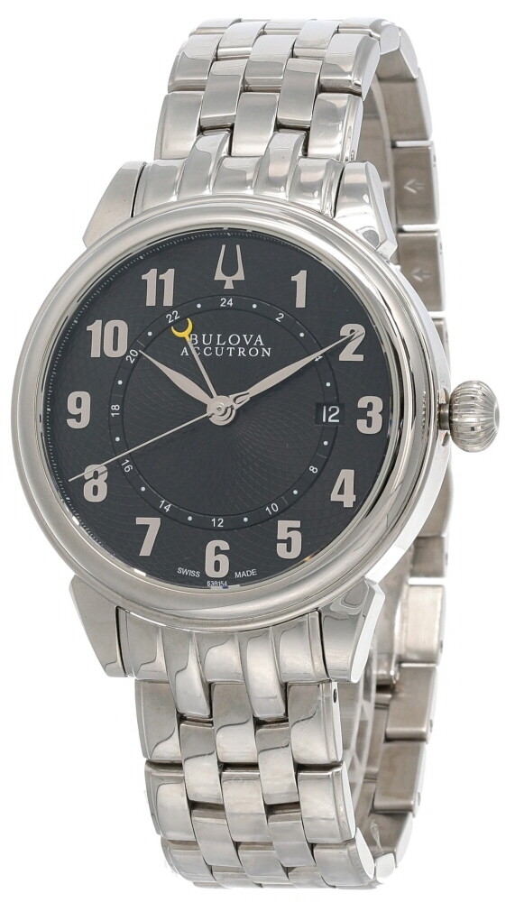 Bulova Accutron Auto Black Dial S - steel Men's Watch 63B154