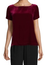 eileen fisher dolman sleeve velvet top