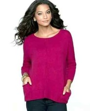 NWT Style  Co Women's Purple Solid Dolman Sleeve Scoop Neck Sweater Sz: M