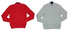 Club Room Textured Knit 100 Cotton 1/4 Zip Lightweight Pullover Sweater NWT