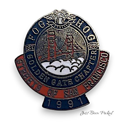 1991 Harley FOG HOG Golden Gate Chapter San Francisco Pin