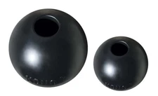 Hard Rubber Ball Dog Chew Tough Toy Extreme Black Durable Dental - Choose Size