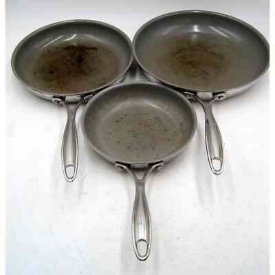 Zwilling JA Henckels 8'' 10'' & 12'' Fry Pan Non-Stick Stainless Steel 18/10 3-ply