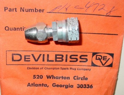 DeVilbiss Spray Gun Hose End Fitting Parts P-HC-472K Vintage OEM Genuine USA NOS