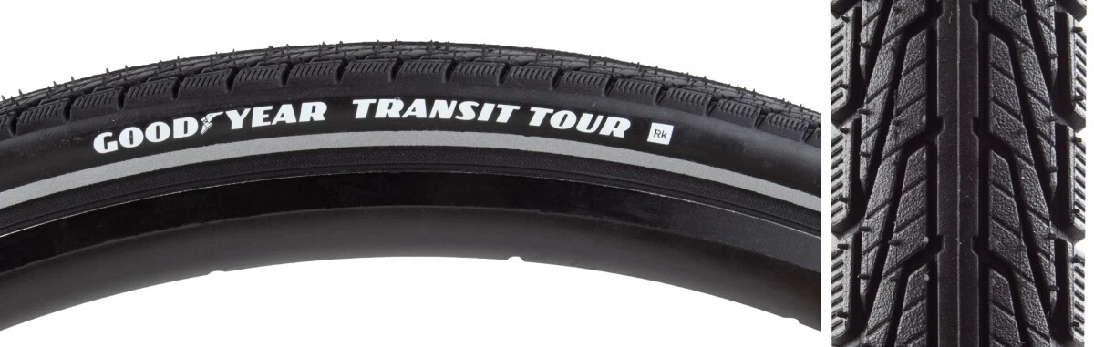Goodyear Tires Transit Tour 700X35 Bk Ref Wire Dyc Bike Tire