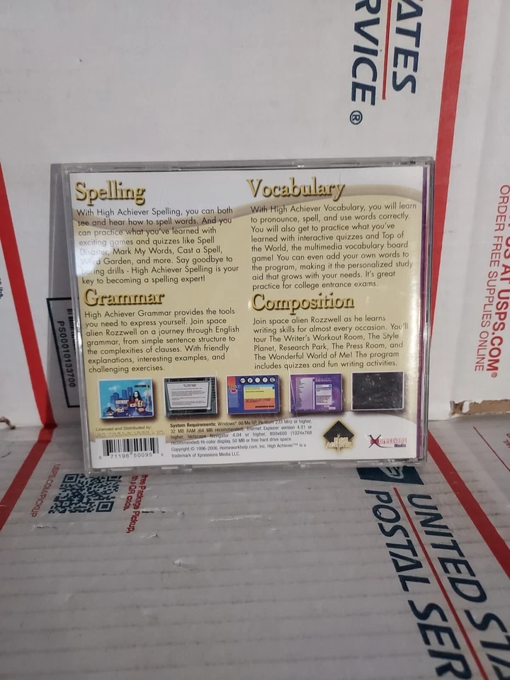 Perfect Writing Skills: 4 Complete Titles High Achiever Series, PC CD-ROM, #62a - Image 2 of 2