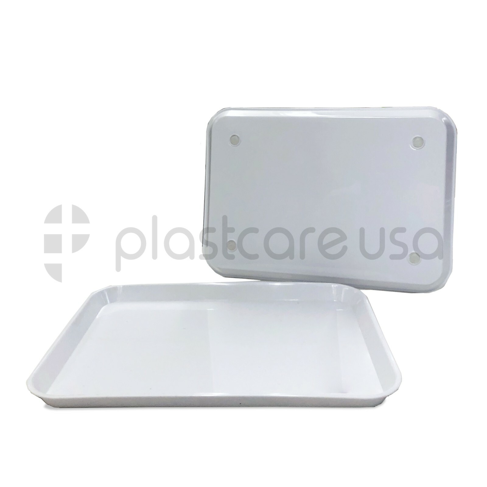 White Dental Plastic Instrument Trays, Size B Autoclavable (Pack of 12