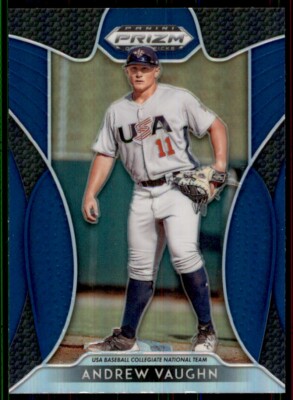 2019 Panini Prizm Draft Picks Blue Prizm Andrew Vaughn USA Collegiate Team #89